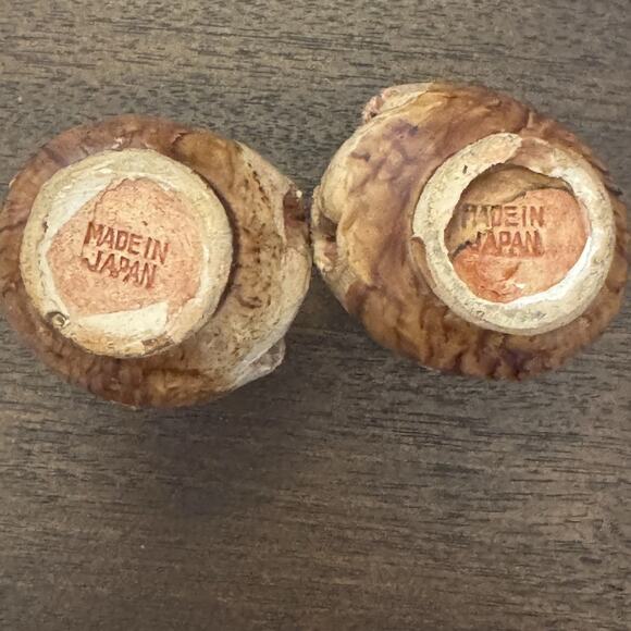 VTG Two Intricately Hand Carved Banko Ware Japanese Miniature Vase House Inside - Picture 15 of 16